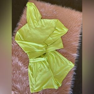 Vibrant Lime Women's Lounge Set